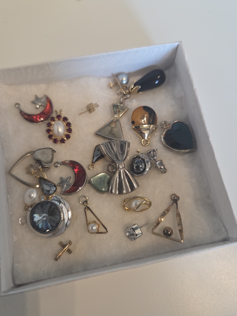 Mixed Gold and Silver Charm Pendant Set - Assorted Colors